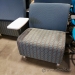 Patterned Office Reception Chair w/ Arm Table